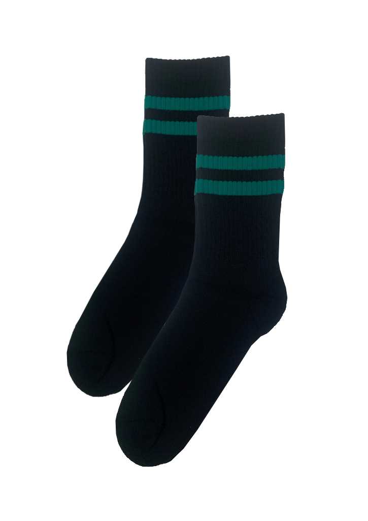 Havelock North Int. Crew Sock Black/Green 3 pack